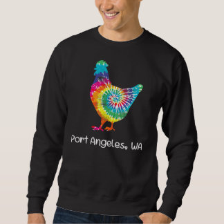Port Angeles WA Tie Dye Chicken Hippy Farmer Hobby Trui