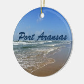 Port Aransas Beach in Texas Keramisch Ornament (Links)