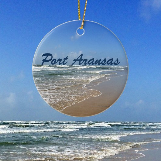 Port Aransas Beach in Texas Keramisch Ornament