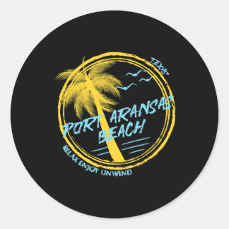 Port Aransas Beach Spring Break Ronde Sticker