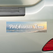 Port Aransas Beach Sunset Texas Photography Bumpersticker (Op auto)