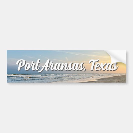 Port Aransas Beach Sunset Texas Photography Bumpersticker (Voorkant)
