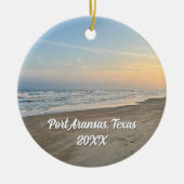 Port Aransas Beach Sunset Texas Photography Keramisch Ornament (Voorkant)