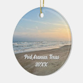 Port Aransas Beach Sunset Texas Photography Keramisch Ornament (Links)