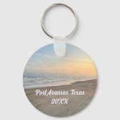 Port Aransas Beach Sunset Texas Photography Sleutelhanger (Voorkant)