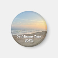 Port Aransas Beach Zonsondergang Texas Fotografie