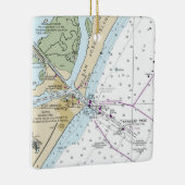 Port Aransas Chart Keramisch Ornament (Rechts)