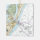 Port Aransas Chart Keramisch Ornament (Links)