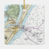 Port Aransas Chart Keramisch Ornament (Achterkant)