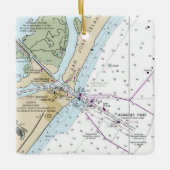 Port Aransas Chart Keramisch Ornament (Voorkant)