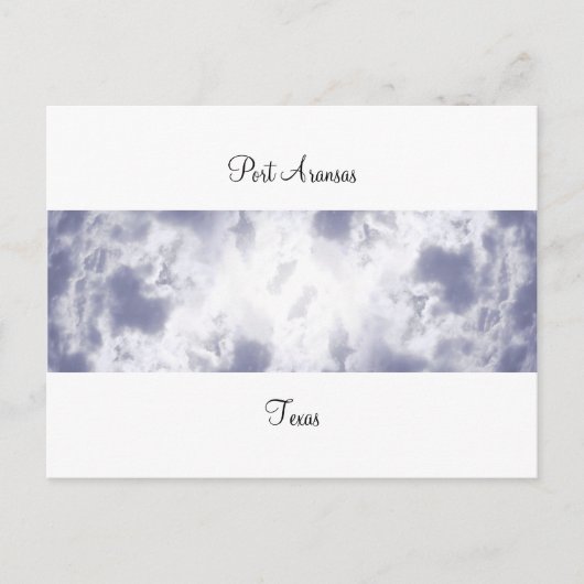 Port Aransas (panoramisch) Clouds #2 Briefkaart (Voorkant)