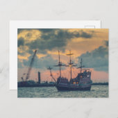 Port Aransas Pirate Ship Briefkaart (Voorkant / Achterkant)