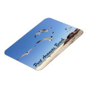 Port Aransas Seagull Fotografie  strand Magneet (Linkerzijde)