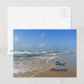 Port Aransas-strand in Texas Briefkaart (Voorkant / Achterkant)