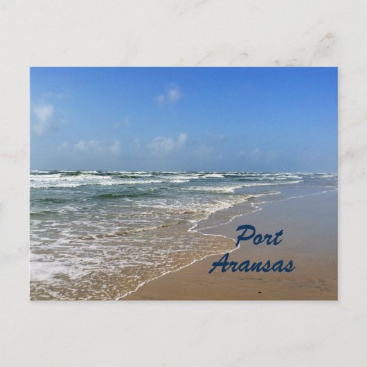 Port Aransas-strand in Texas Briefkaart (Voorkant)