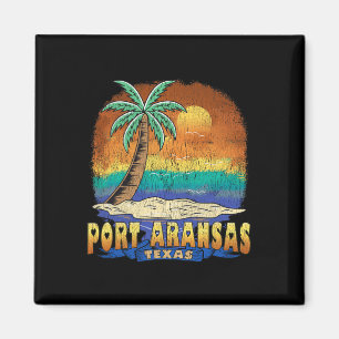 Port Aransas Texaanse Vintage in nood souvenir Magneet