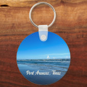 Port Aransas Texas Coast Ocean Waves Sleutelhanger (Voorkant)