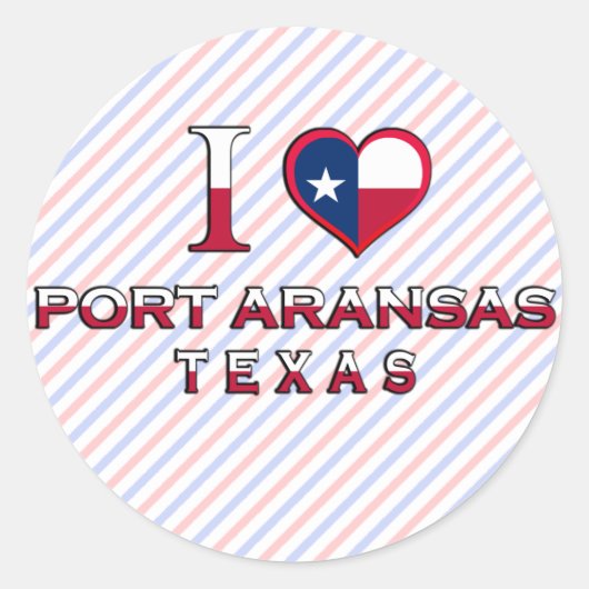 Port Aransas, Texas Ronde Sticker (Voorkant)