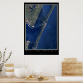Port Aransas Texas Satellite Poster Map (Keuken)