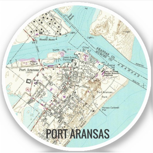 Port Aransas Texas Sticker (Voorkant)