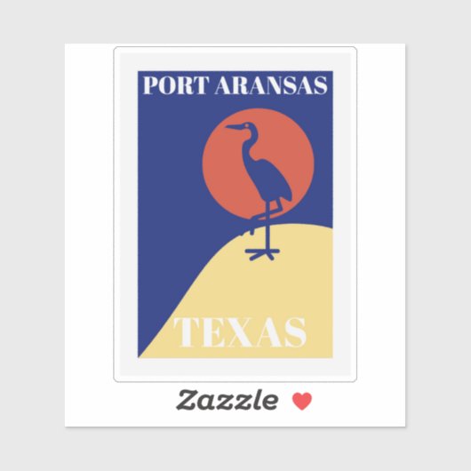 Port Aransas Texas Sticker (Vel)