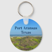 Port Aransas Texas Strandgras Fotografie Sleutelhanger (Achterkant)