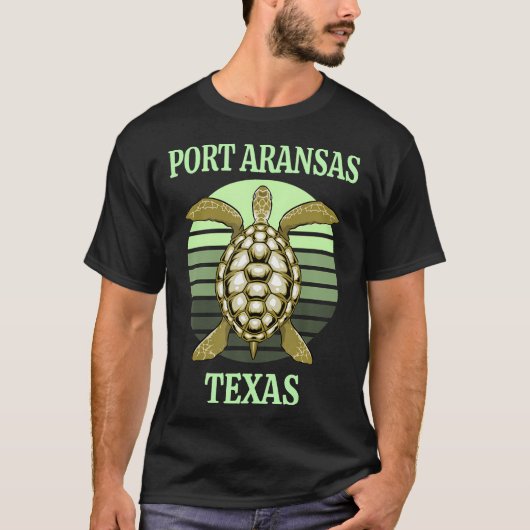 Port Aransas Texas Zee Turtle T-shirt (Voorkant)
