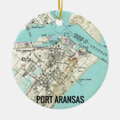 Port Aransas TX Map Keramisch Ornament (Voorkant)