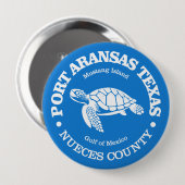 Port Aransas (zeeen schildpad) Ronde Button 4,0 Cm (Voorkant /achterkant)