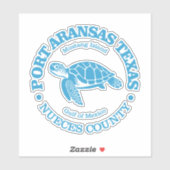 Port Aransas (zeeen schildpad) Sticker (Vel)