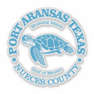 Port Aransas (zeeen schildpad) Sticker