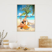 Port Arthur Texas Reisposter Princess Beach Poster (Keuken)