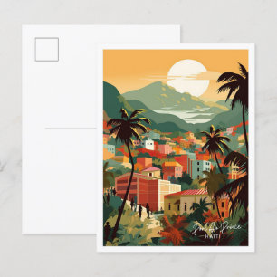 Port au Prince Haïti Reizen Plaats illustratie Briefkaart