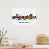 Port-Au-Prince Haiti Skyline Poster (Keuken)