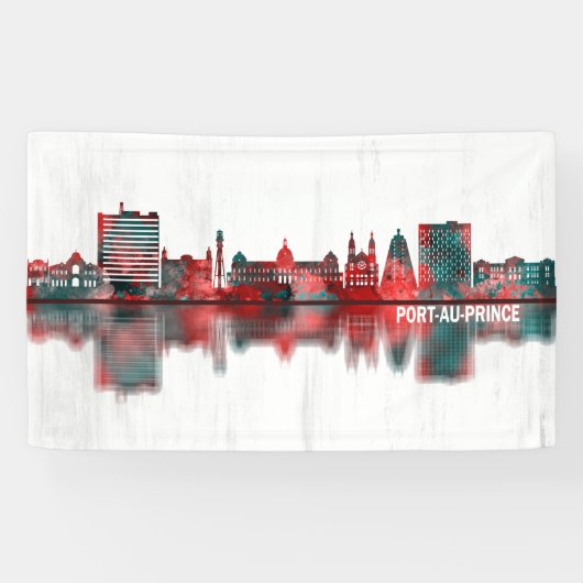 Port-Au-Prince Haiti Skyline Spandoek (Horizontaal)