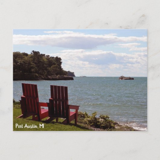 Port Austin Michigan Lake Huron Saginaw Bay Beach Briefkaart (Voorkant)