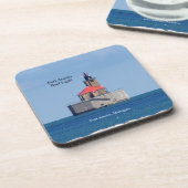 Port Austin Reef Light set of 6 plastic onderzette Bier Onderzetter (Linkerzijde)