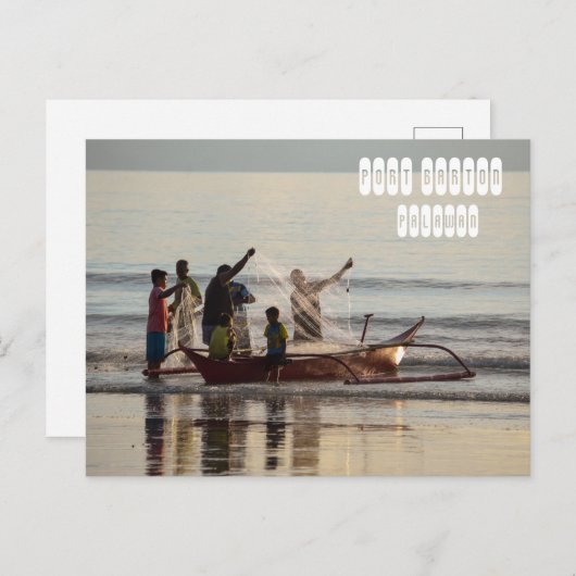 Port Barton in Palawan Briefkaart (Voorkant / Achterkant)