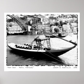 Port Boat - Porto, Portugal fotografie afdrukken Poster