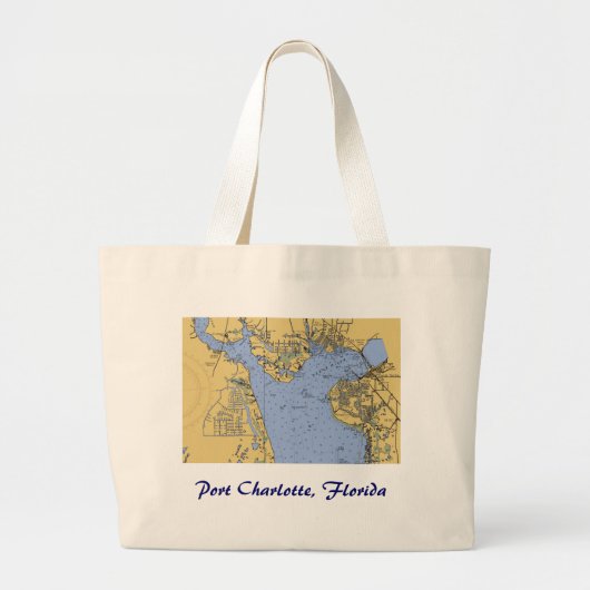 Port Charlotte, Florida Nautical Chart Canvas tas (Voorkant)