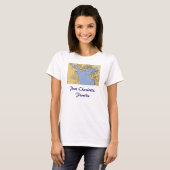 Port Charlotte, Florida Nautical Chart T-Shirt (Voorkant volledig)