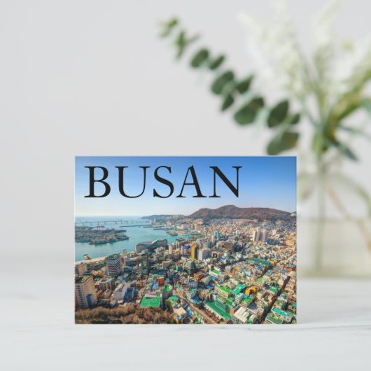 Port City Busan | Zuid-Korea Briefkaart (Staand voorkant)
