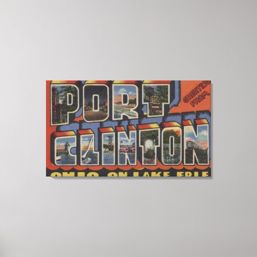 Port Clinton, Ohio - Lake Erie Canvas Afdruk (Voorkant)
