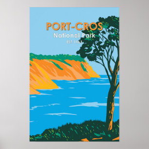 Port-Cros Nationaal Park Frankrijk Vintage Poster