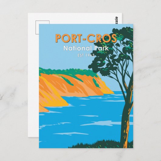 Port - Cros National Park Frankrijk  Briefkaart (Voorkant / Achterkant)