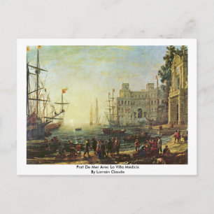 Port De Mer Avec La Villa Médicis Briefkaart