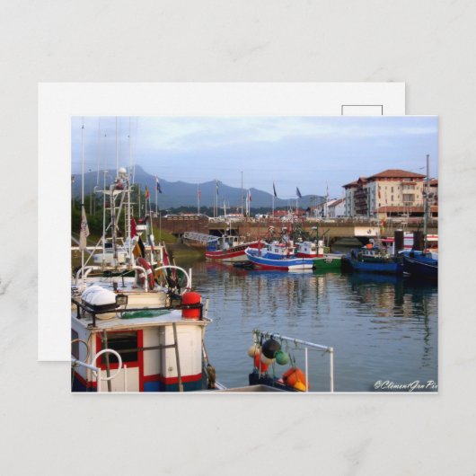 Port de pêche Basque Briefkaart (Voorkant / Achterkant)