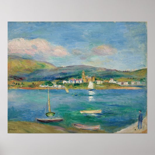 Port de peche, Vue de Fontarabie depuis Hendaye Poster (Voorkant)