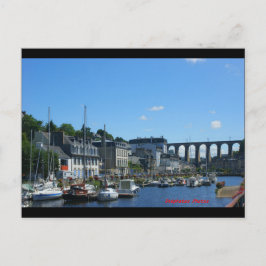 Port de plaisance d'Morlaix et le viaduc BRETAGNE Briefkaart