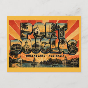 Port Douglas Queensland Riff Resort Stad Vintage Briefkaart